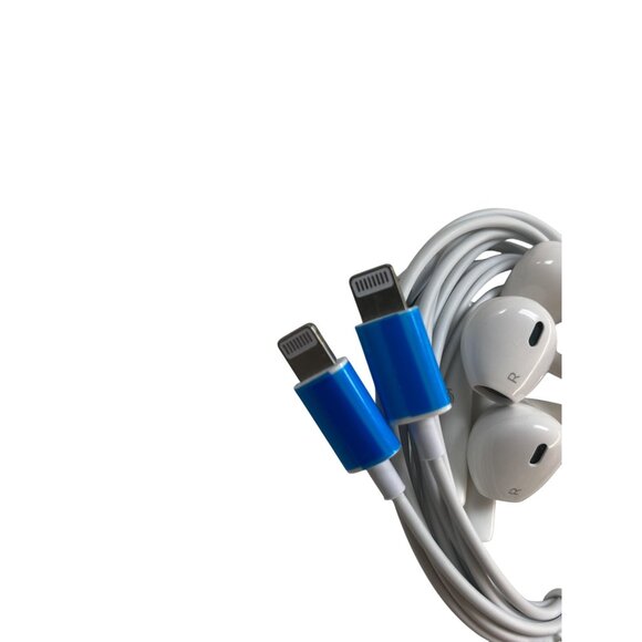 iPhone Wired Earbuds Lightning Connector - In-Ear Headphones Built-In Microphone - Picture 3 of 4